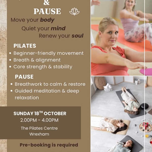 PILATES & PAUSE 18TH OCTOBER 2-4PM